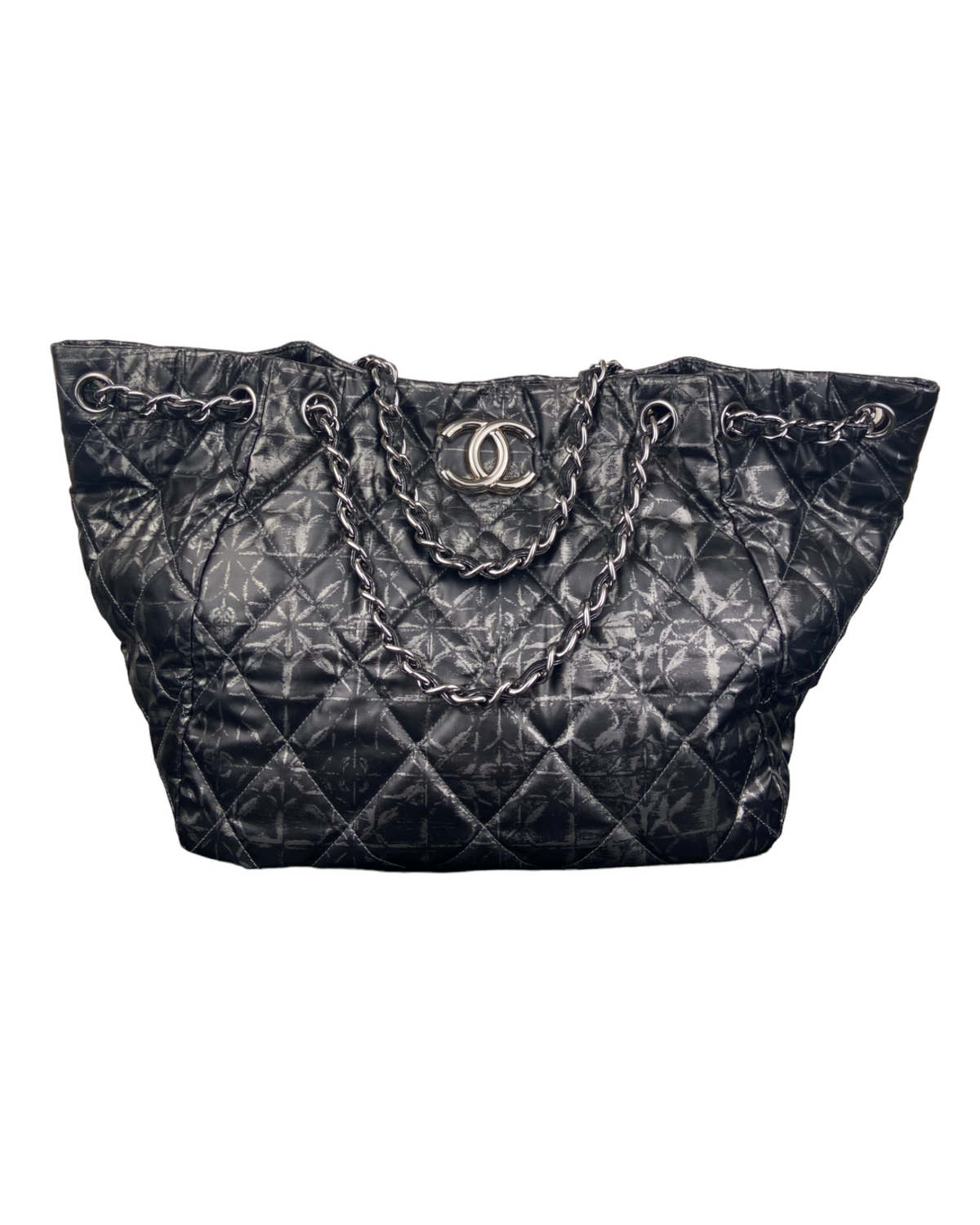 Chanel Rock in Moscow Accordion Tote Quilted Printed Nylon Medium