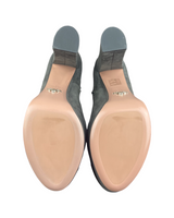 Prada Gray Suede Platform Ankle Boots