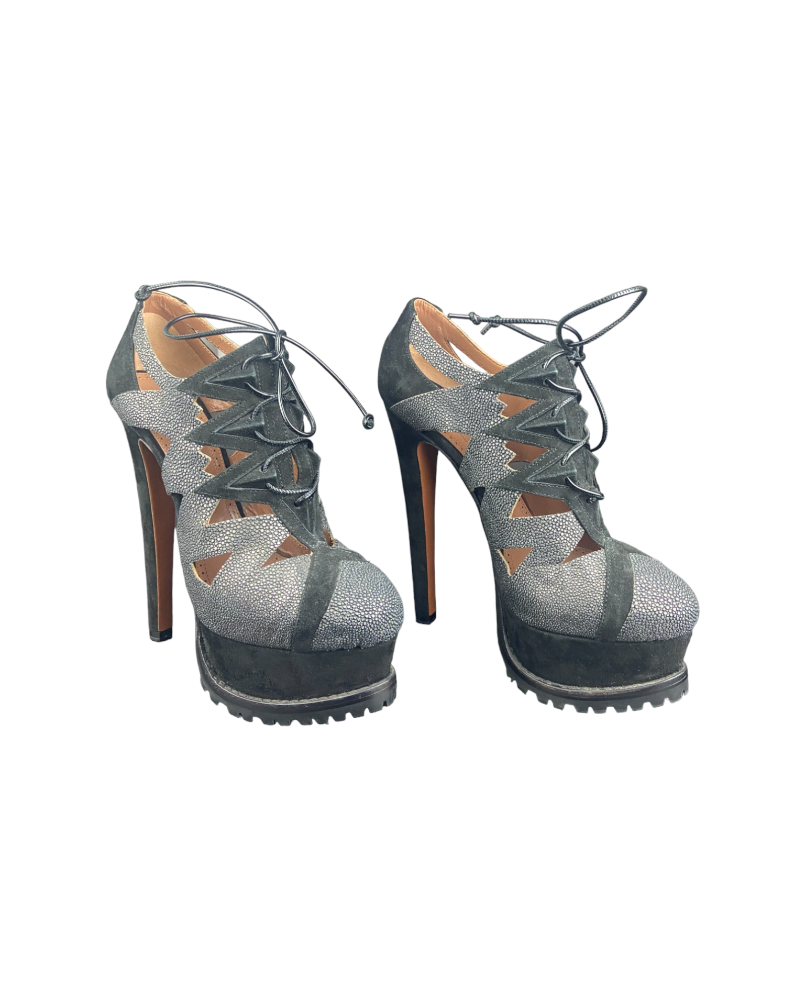 Alaia Platform Black Heels