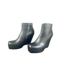 Rick Owens Black Leather Wedge Boots Ankle Platform