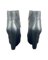 Rick Owens Black Leather Wedge Boots Ankle Platform