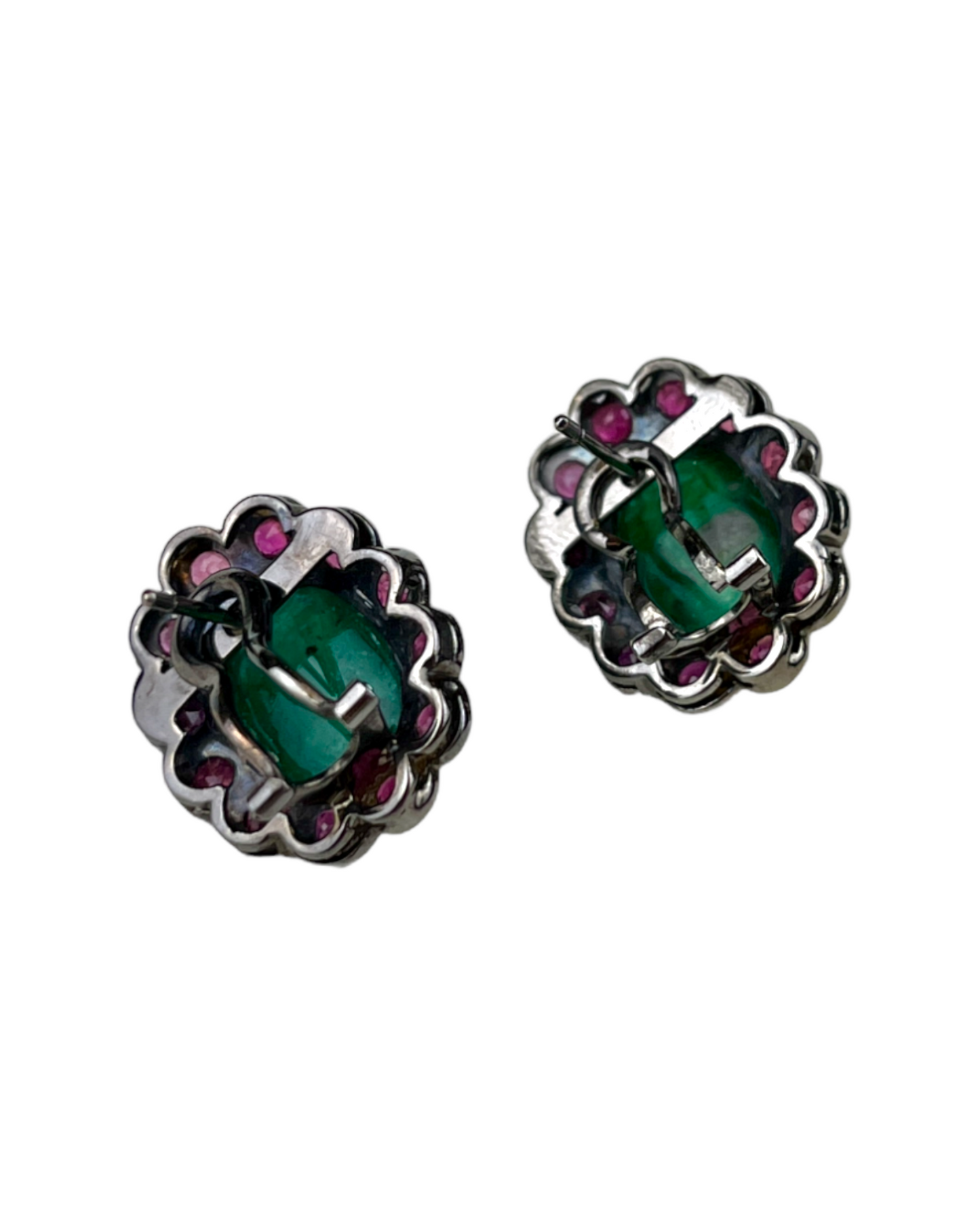 Namazte Maharaja Earrings with Emerald and Ruby