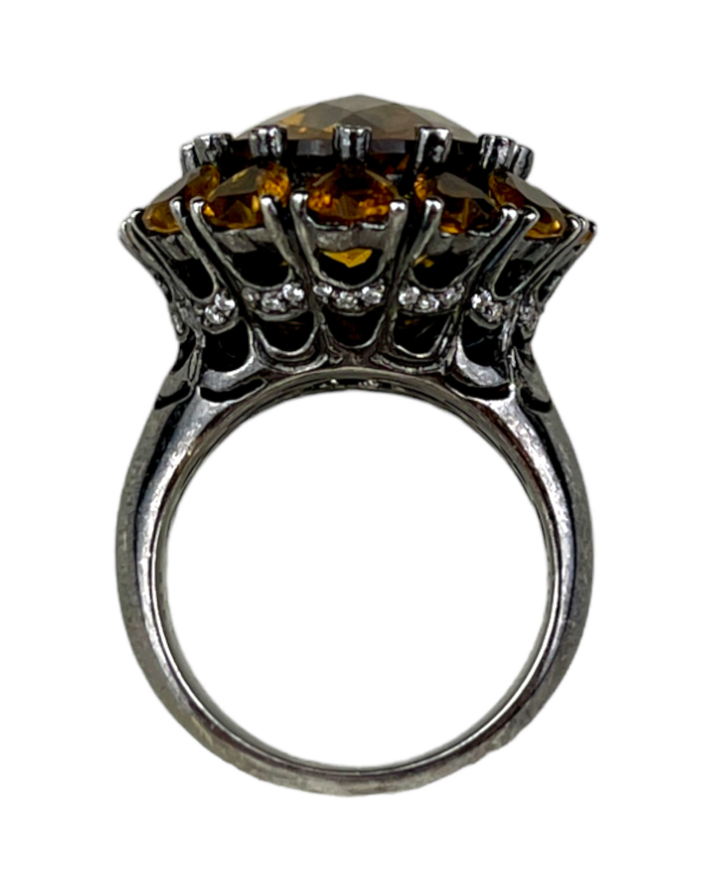 Namazte Maharaja Ring with Topaz and Diamonds