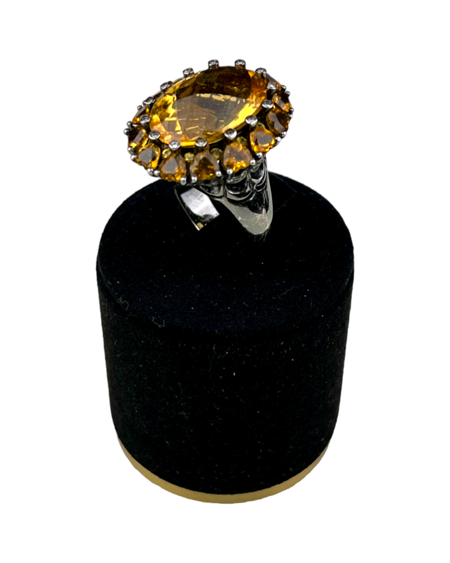 Namazte Maharaja Ring with Topaz and Diamonds