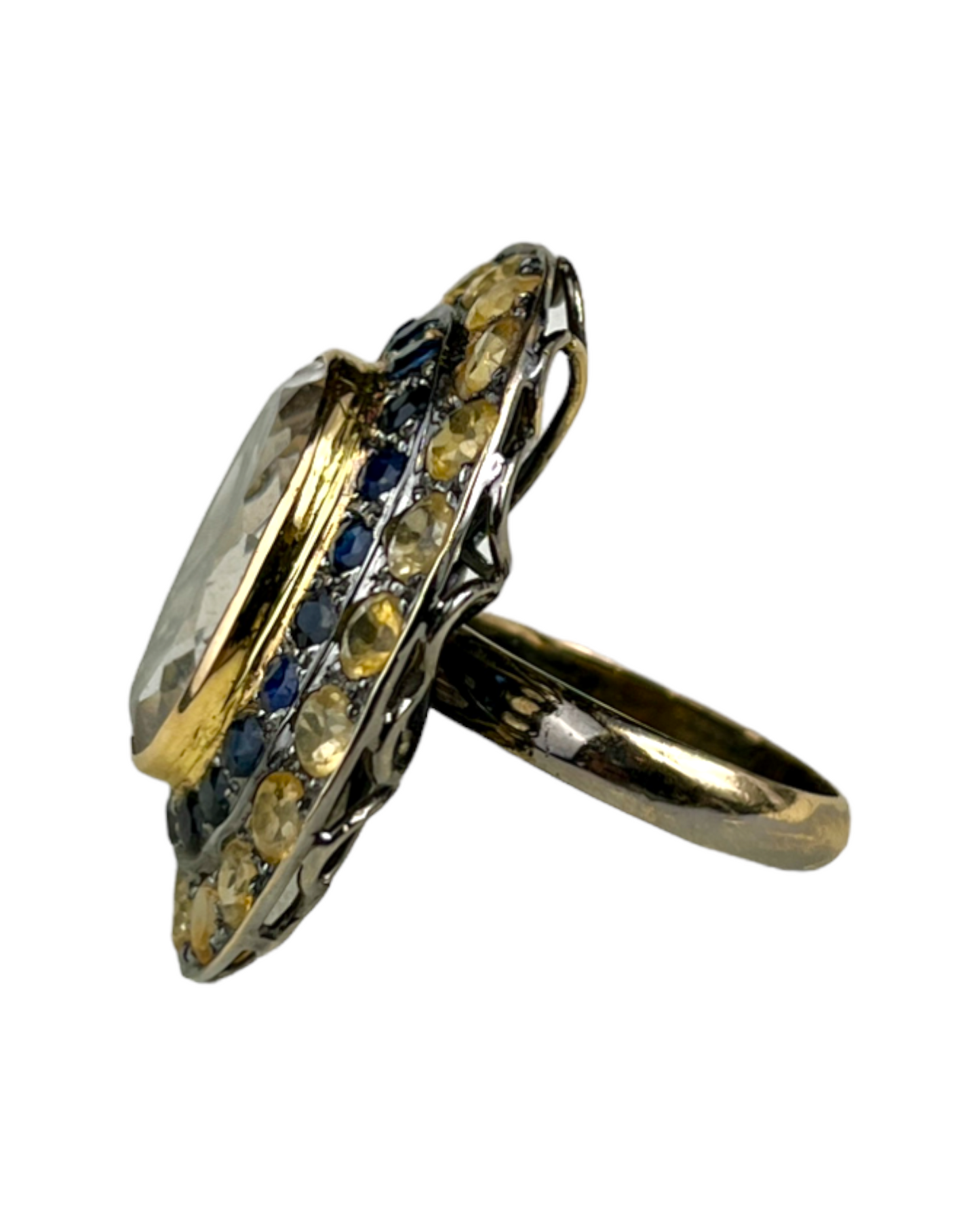 Namazte Maharaja Ring with Quartz, Citrine and Sapphires