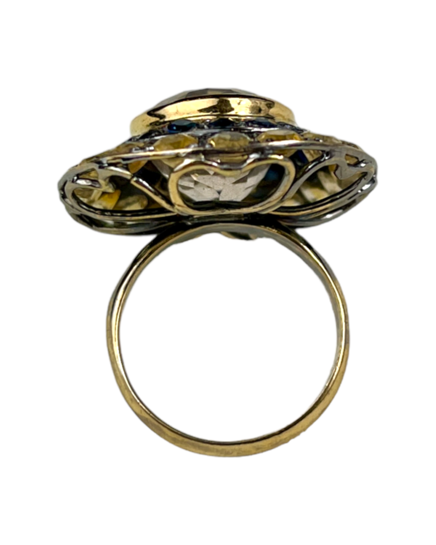 Namazte Maharaja Ring with Quartz, Citrine and Sapphires