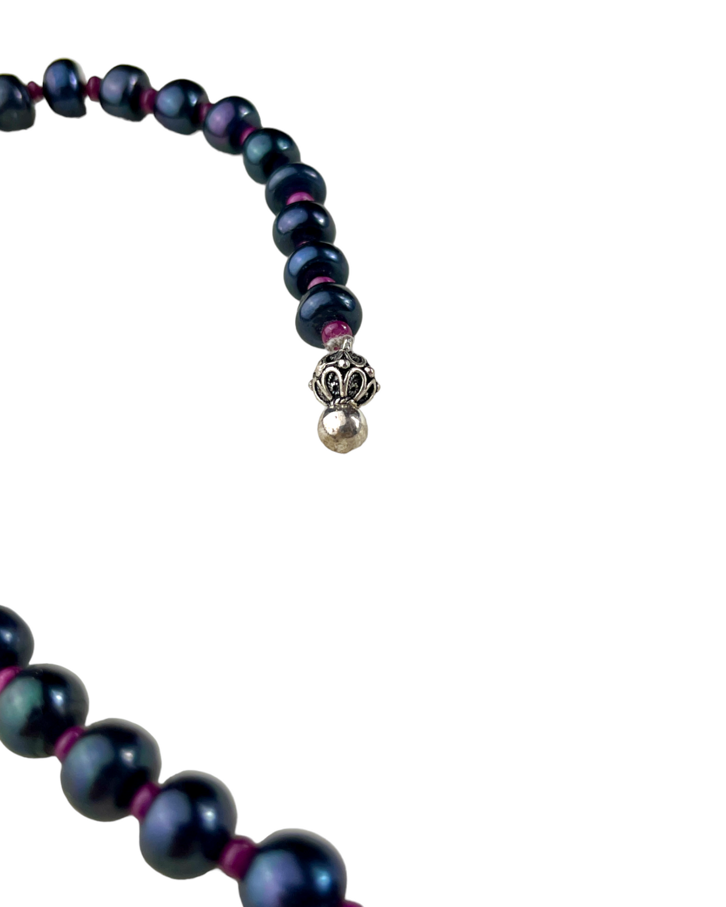 Namazte Majestic Rosary with Rubys, Turquoise and Pearls