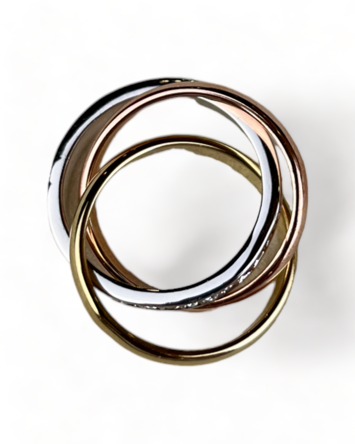 Buckley London Trinity Rings in Steel