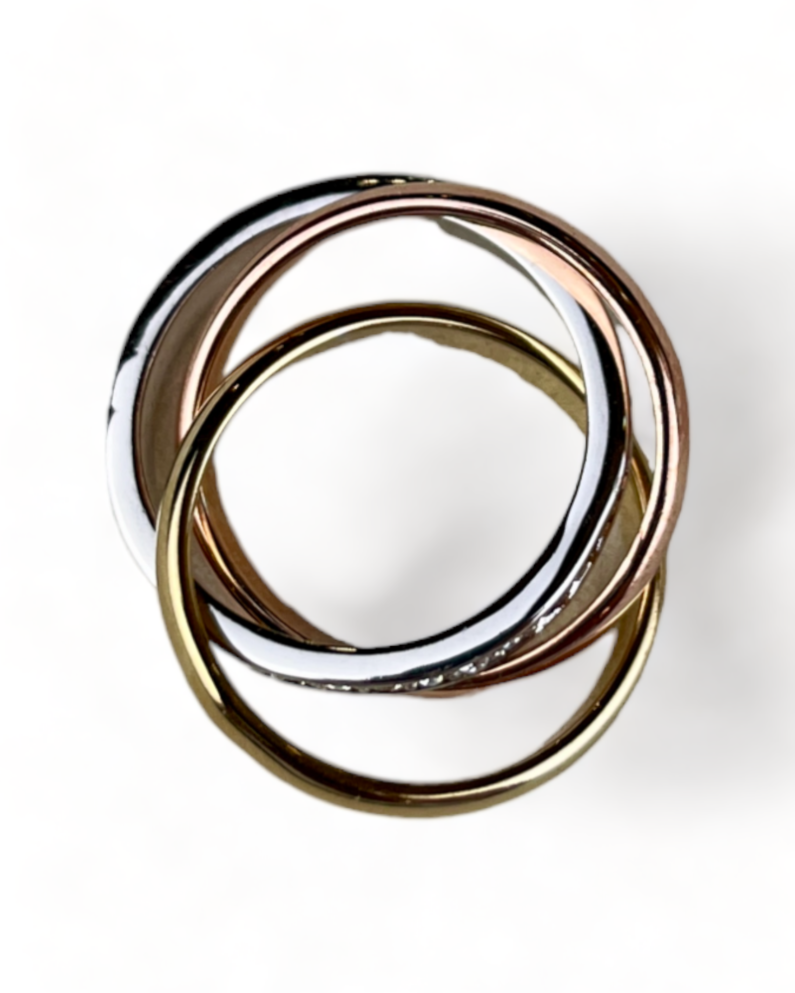 Buckley London Trinity Rings in Steel