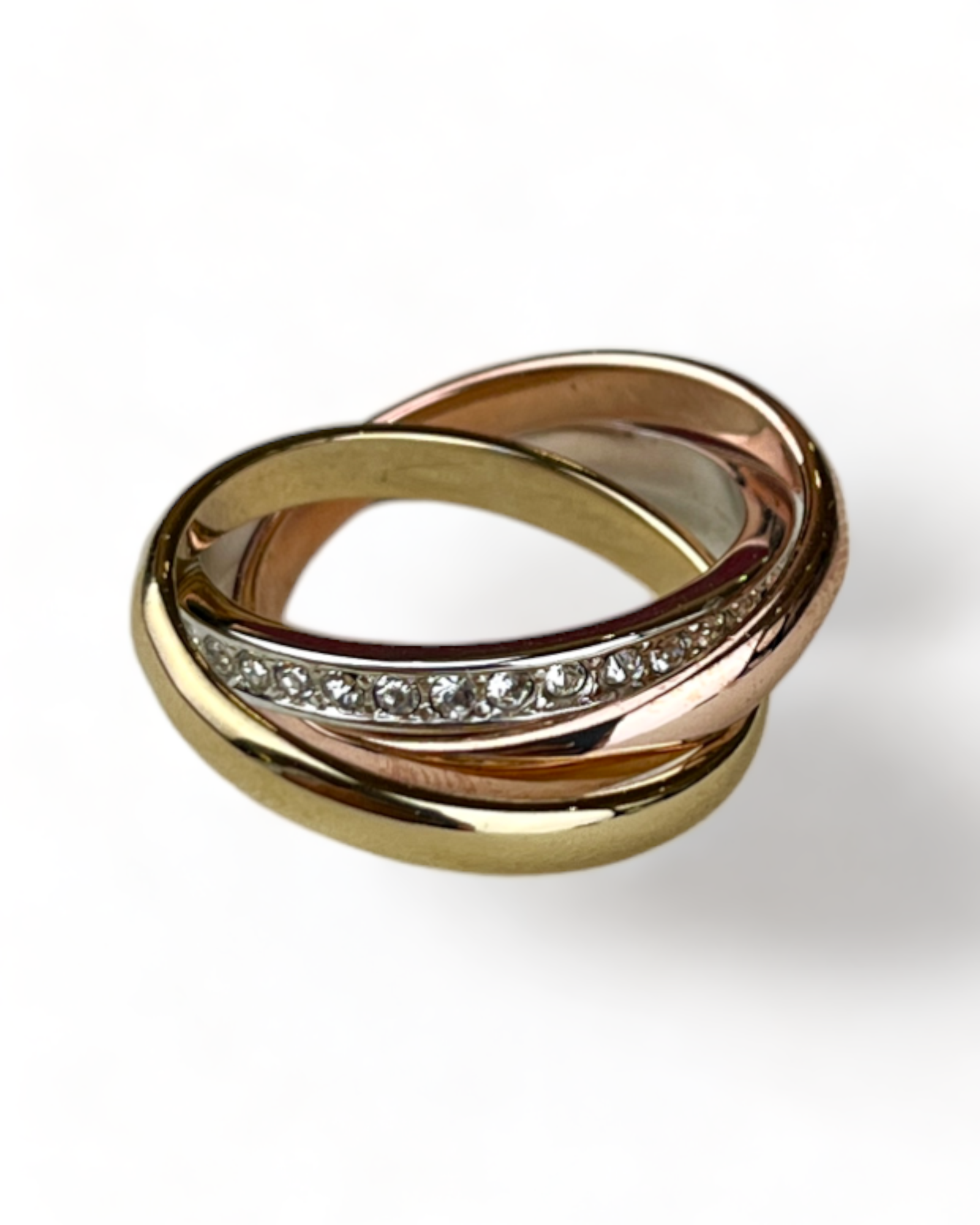 Buckley London Trinity Rings in Steel