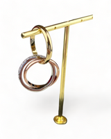 Buckley London Trinity Rings in Steel