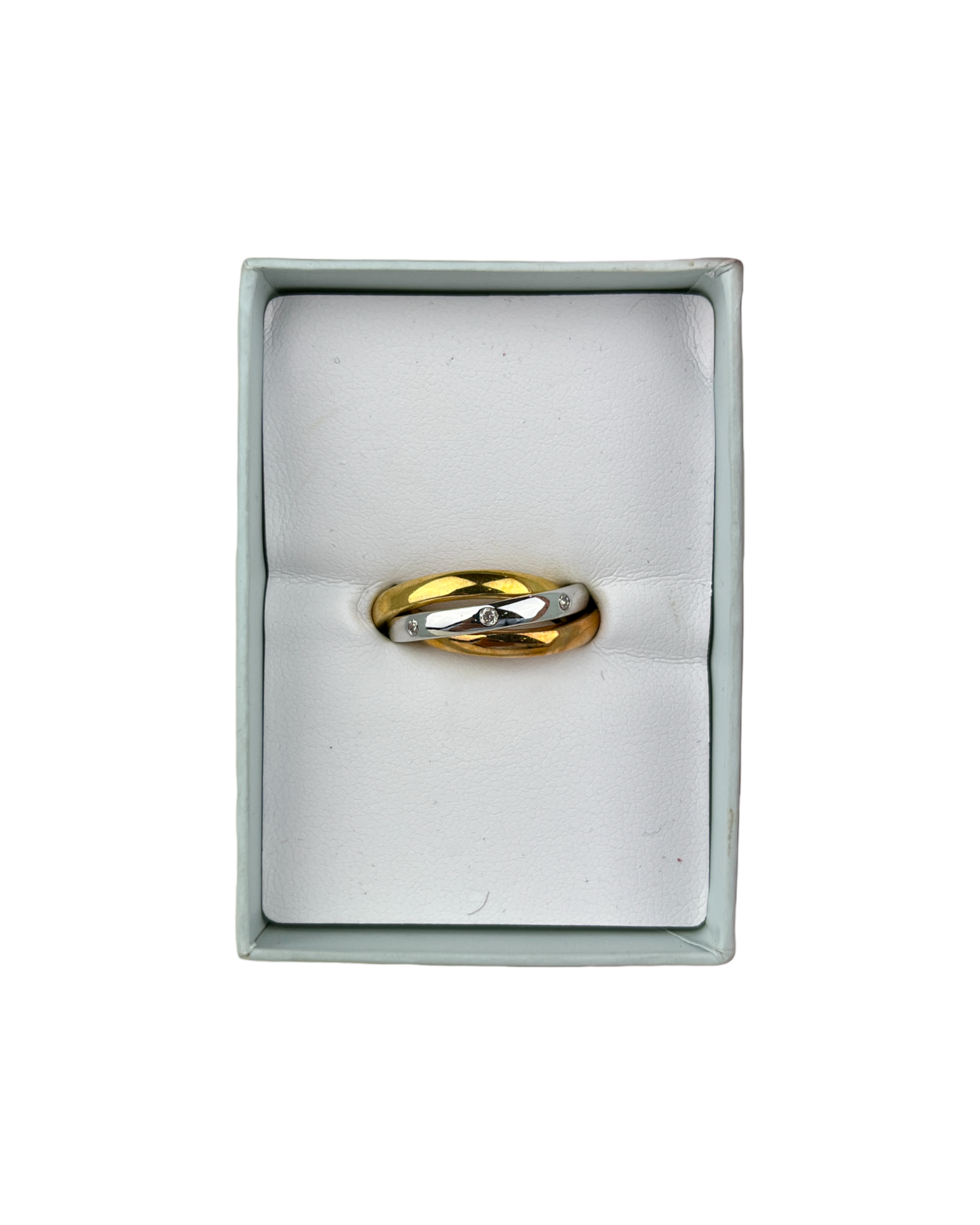 Buckley London Trinity Rings in Steel