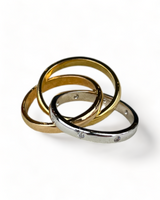 Buckley London Trinity Rings in Steel