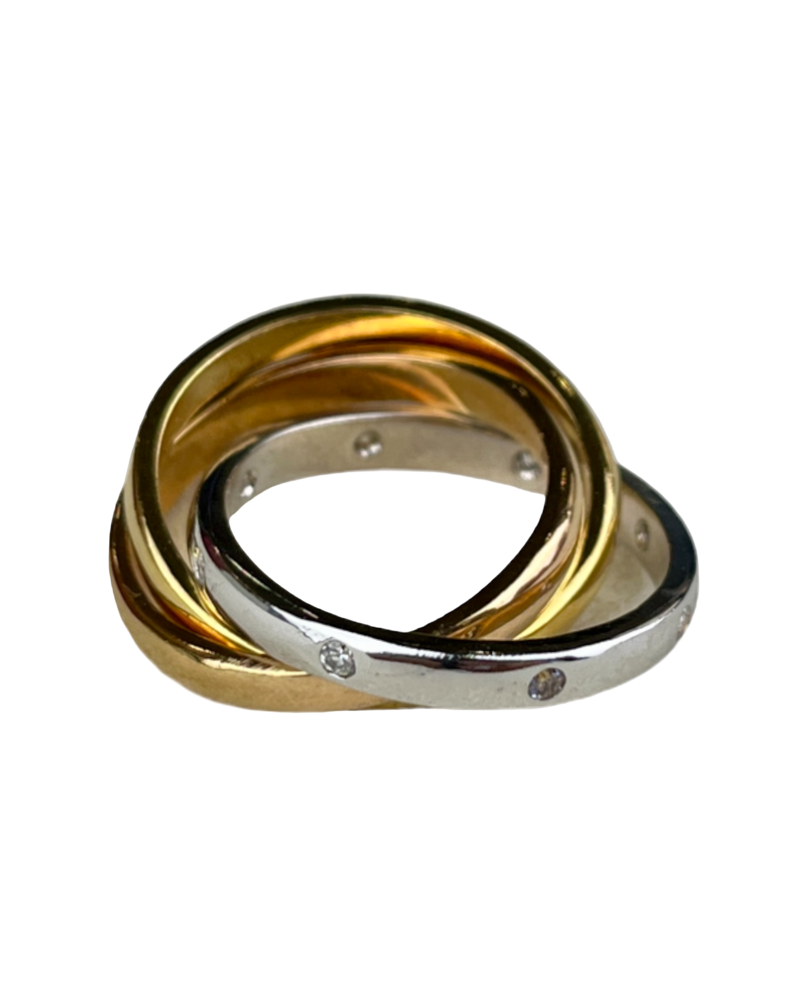 Buckley London Trinity Rings in Steel