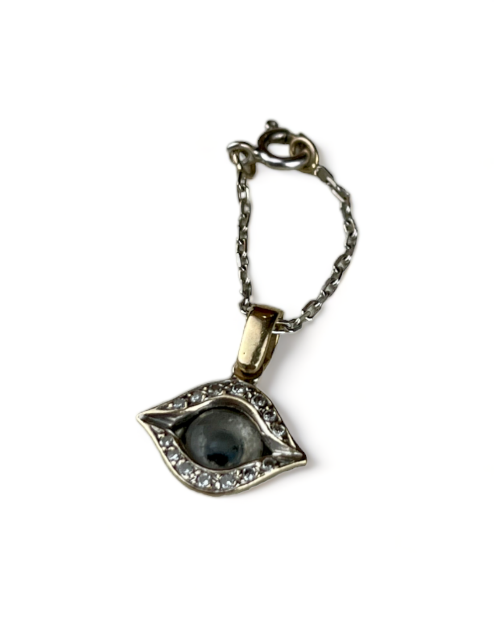 White Gold Eye Charm