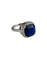 Silver Ring with Blue Stone