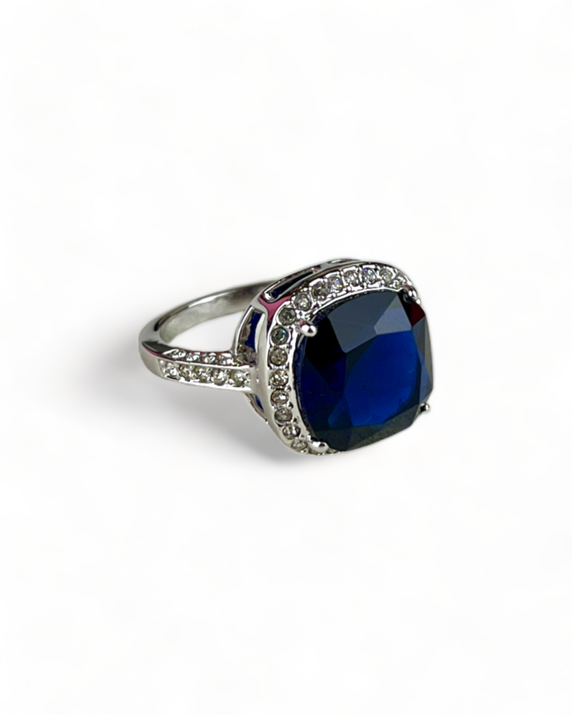 Silver Ring with Blue Stone