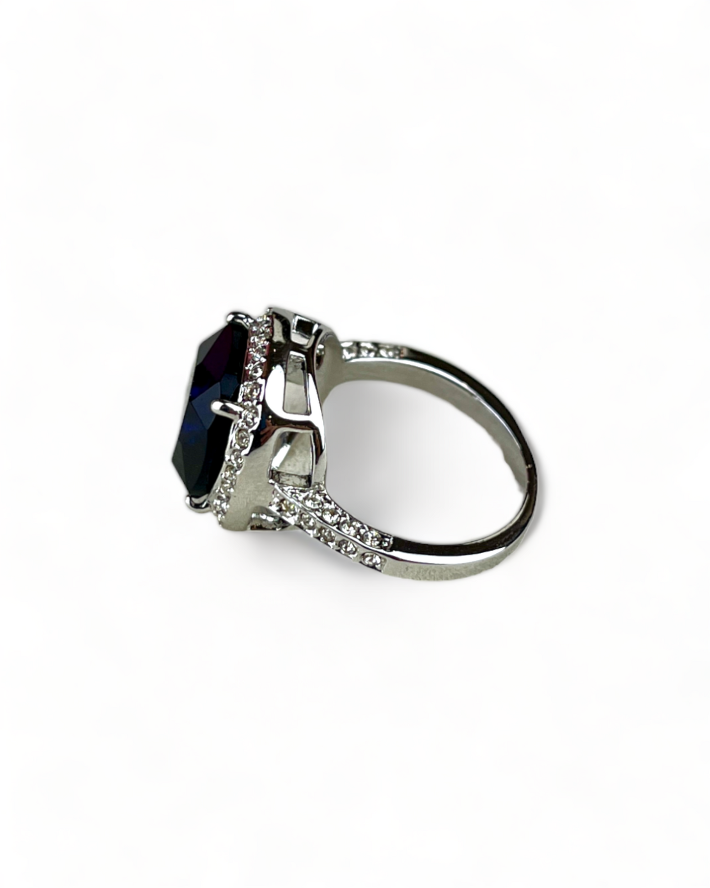 Silver Ring with Blue Stone