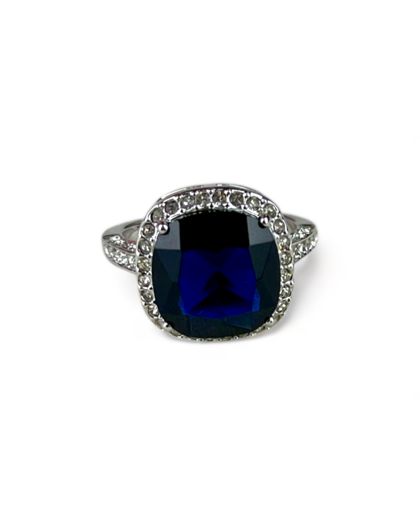Silver Ring with Blue Stone