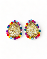 Golden Colorful Earrings