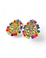 Golden Colorful Earrings