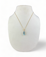 Silver Necklace with Topaz