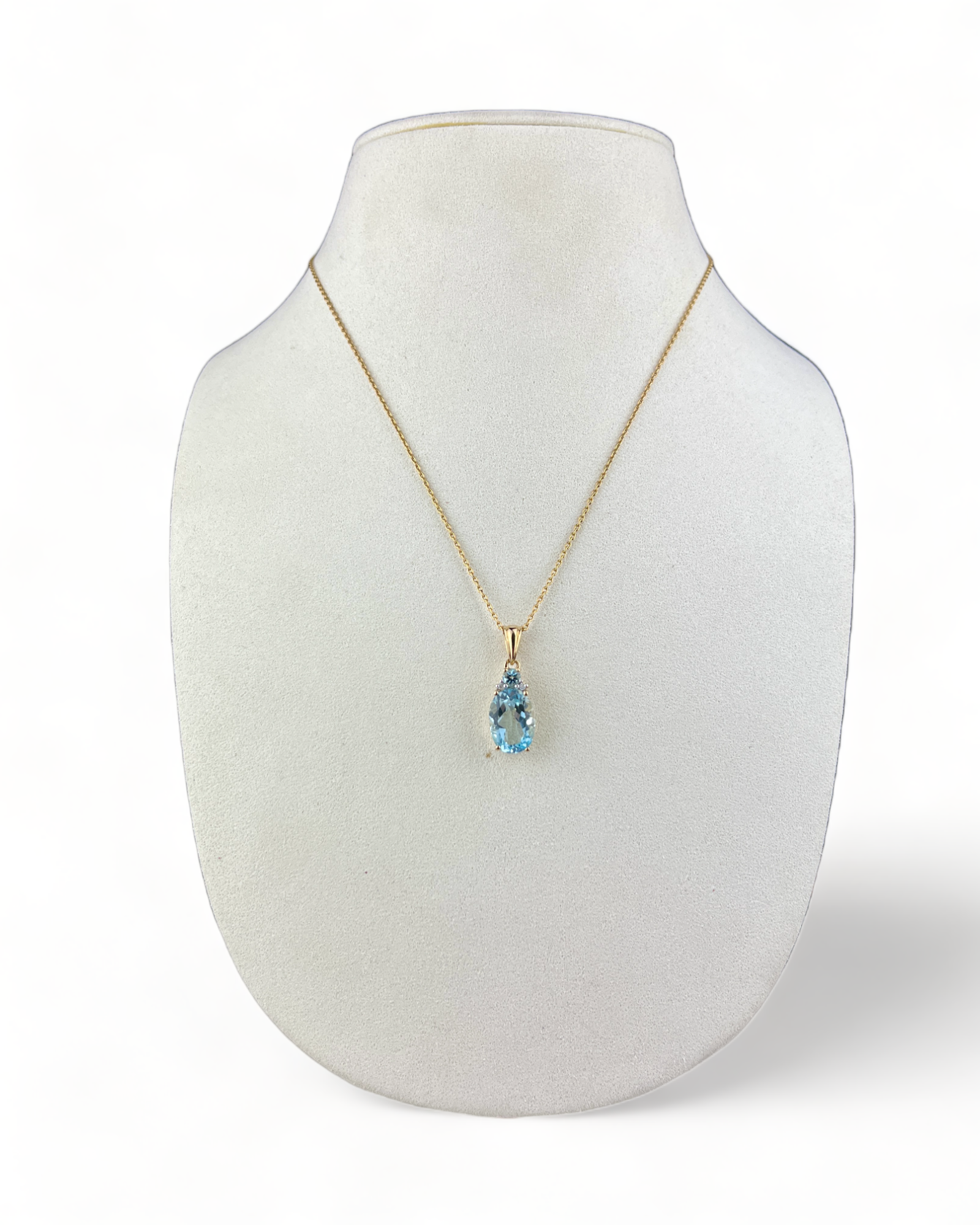 Silver Necklace with Topaz