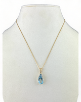 Silver Necklace with Topaz