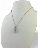 Silver Necklace with Topaz