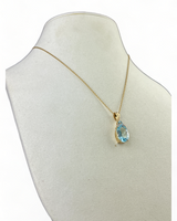 Silver Necklace with Topaz