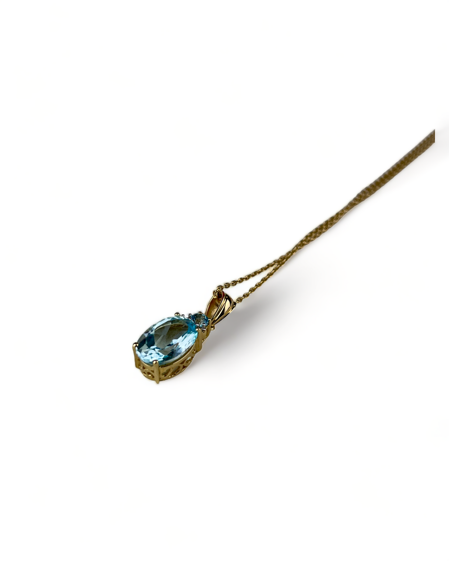 Silver Necklace with Topaz