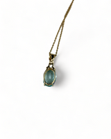 Silver Necklace with Topaz