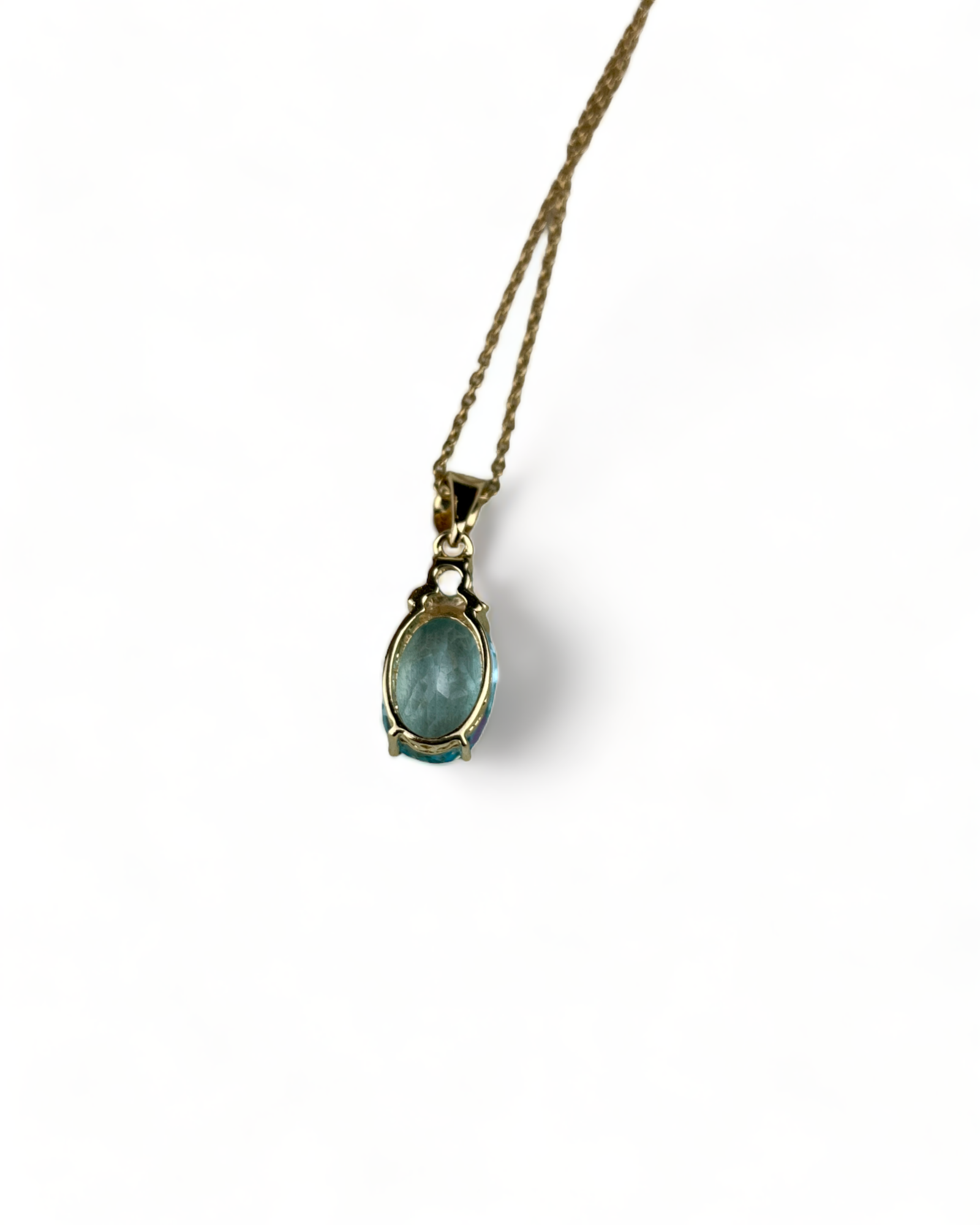 Silver Necklace with Topaz