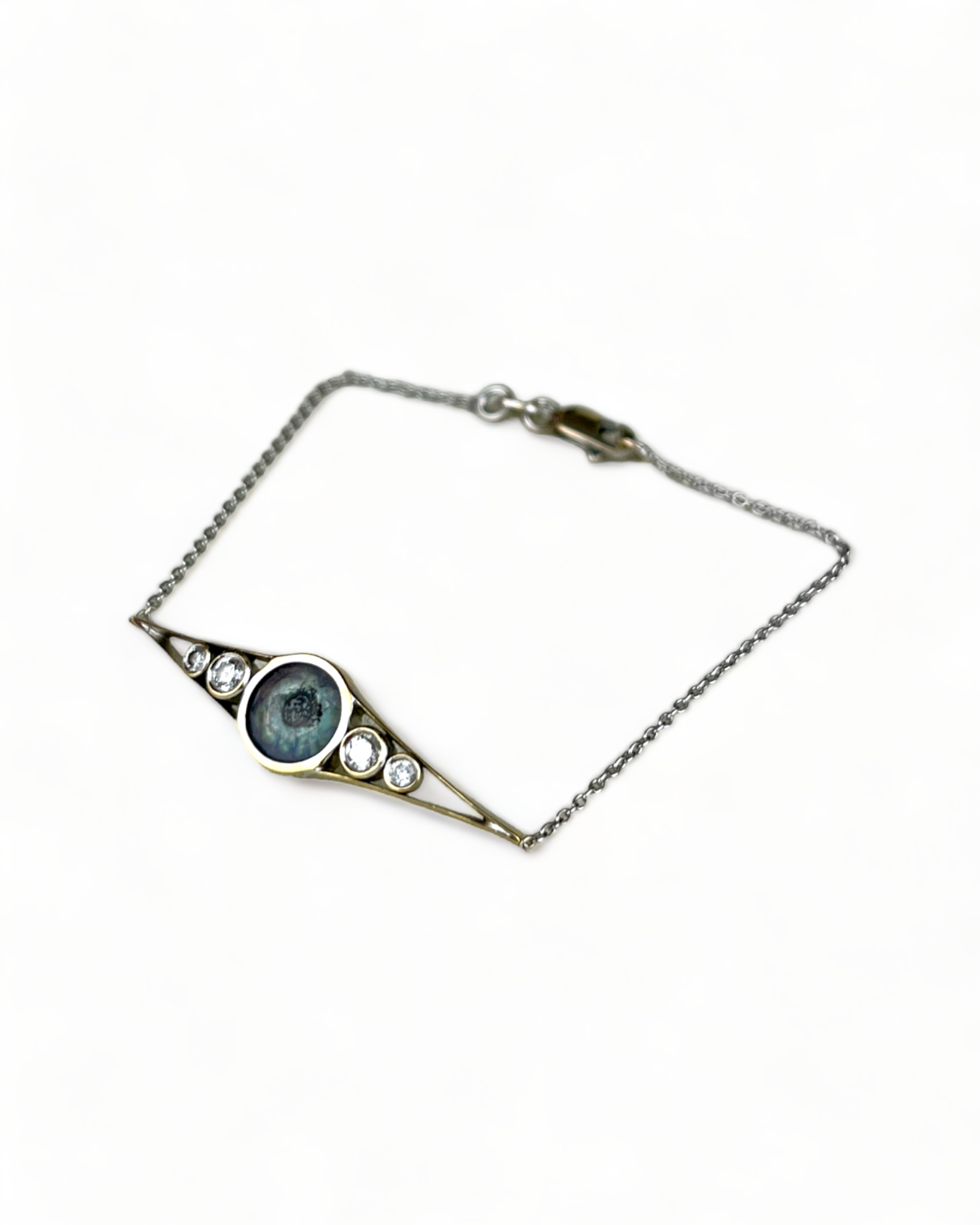 Eyes White Gold Bracelet