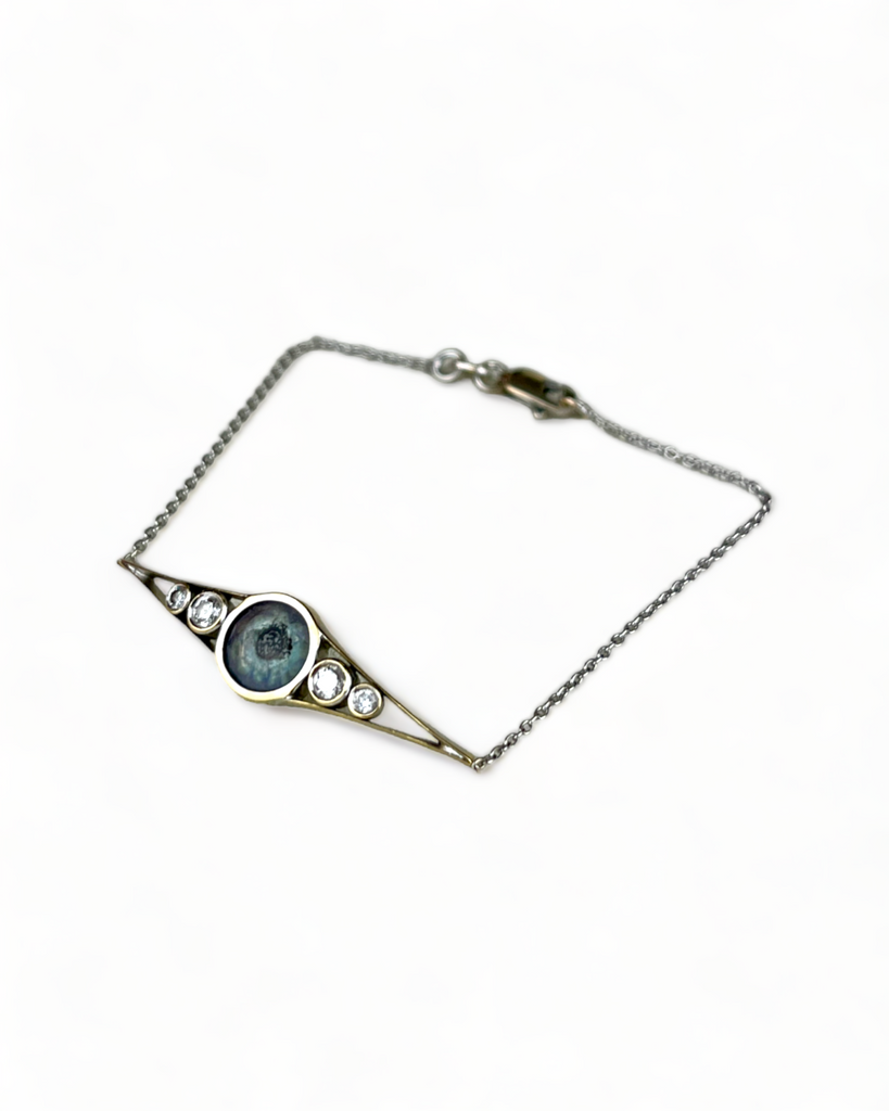 Eyes White Gold Bracelet