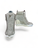 Giuseppe Zanotti Hi-Top Crystal Embellished Studded Sneakers