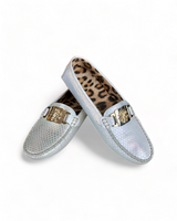 Roberto Cavalli Silver Loafers