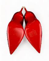 Christian Loboutin Burgundy Python Leather So Kate Pointed Toe Pumps