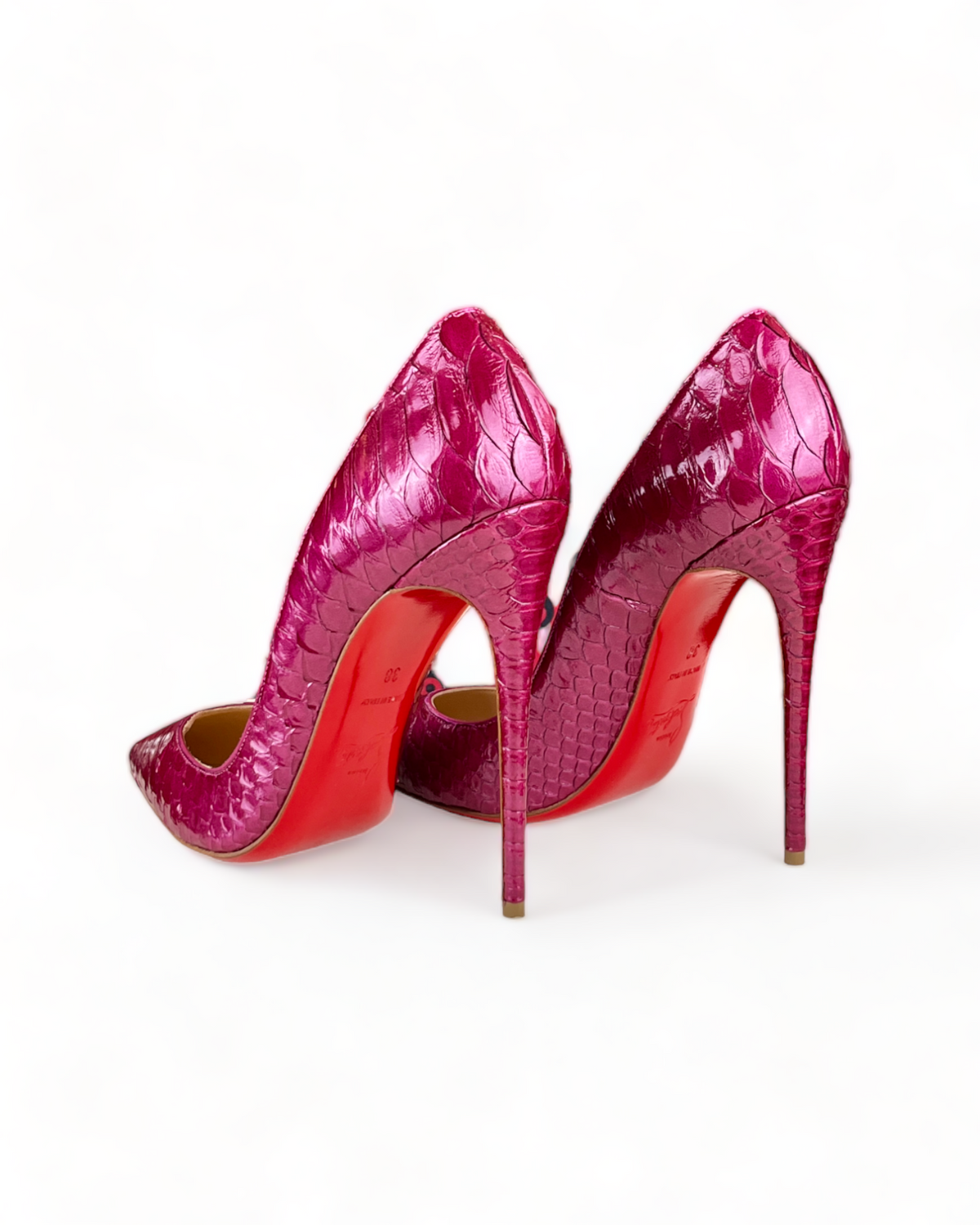 Python Burgundy Christian Loboutin Burgundy Python Leather So Kate Pointed Toe Pumps ...