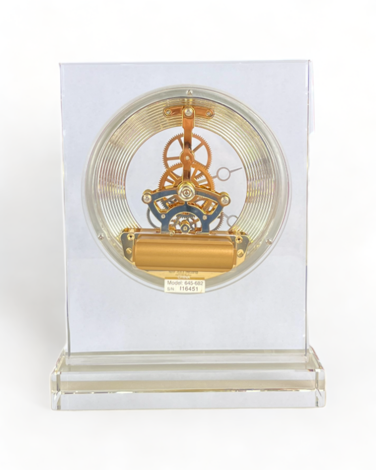 Howard Miller Glass Desk Clock