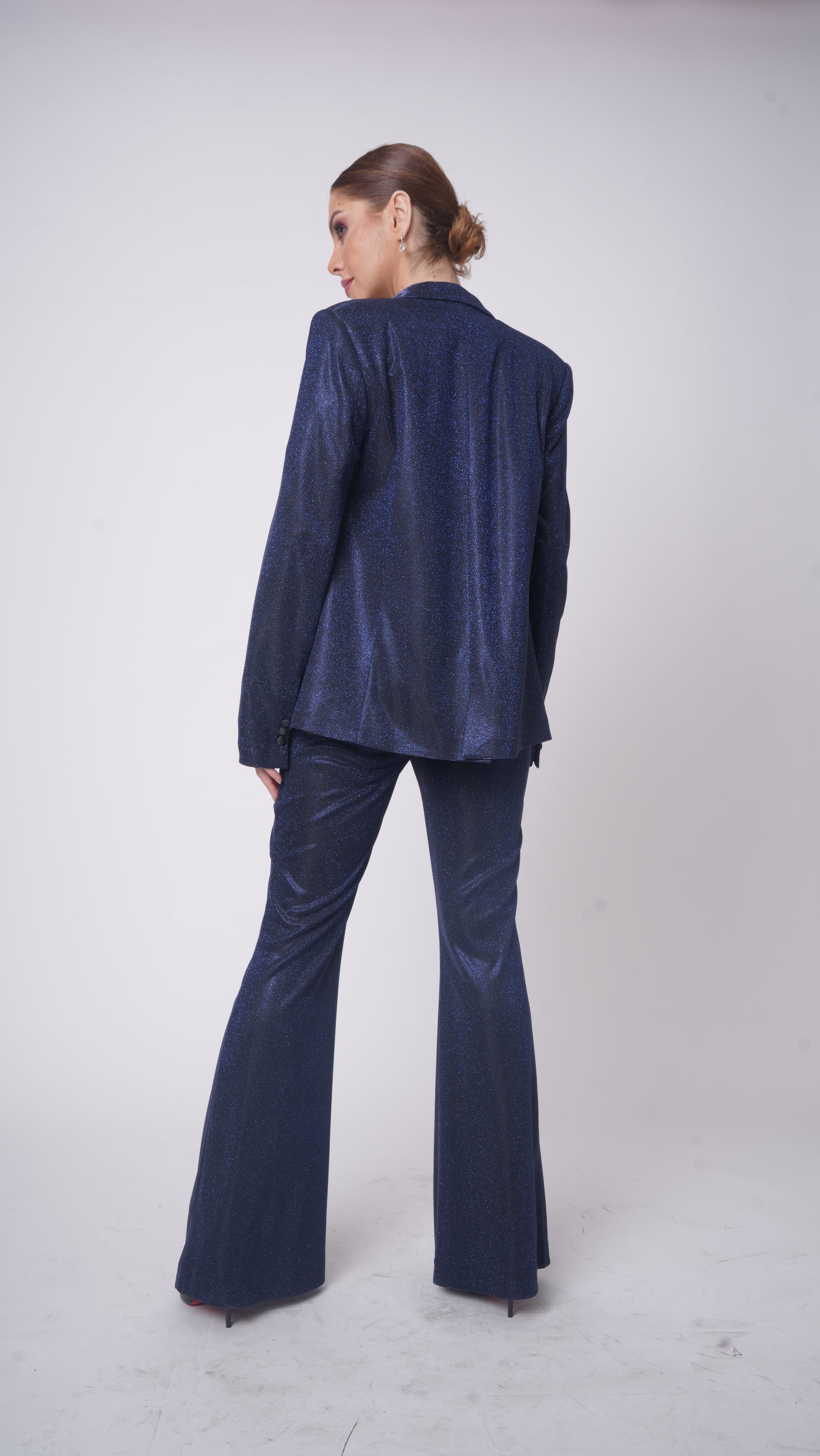 Rochelle Navy Shiny Suit