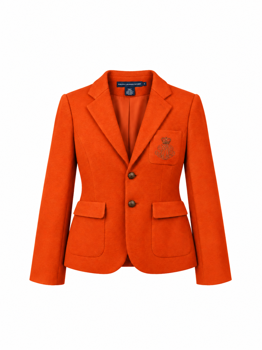Ralph Lauren Sport Orange Wool Crest Blazer