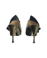 Nº21 Green Satin Bow Mules