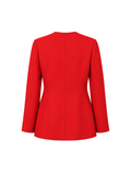 Carolina Herrera Red Collarless Blazer