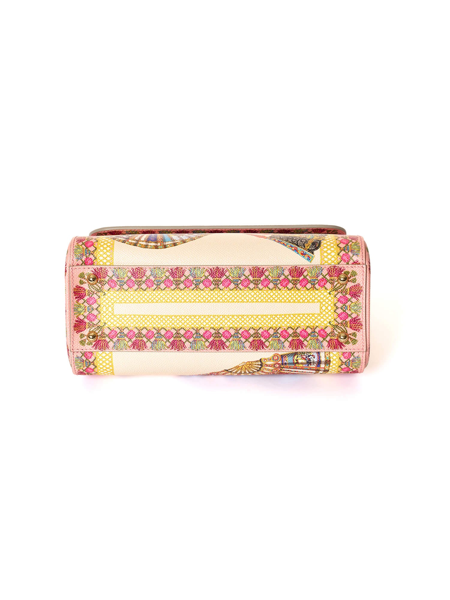 Dolce & Gabbana Zucca Print Shimmer Canvas Mia Large Shoulder Bag