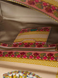 Dolce & Gabbana Zucca Print Shimmer Canvas Mia Large Shoulder Bag
