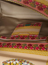 Dolce & Gabbana Zucca Print Shimmer Canvas Mia Large Shoulder Bag