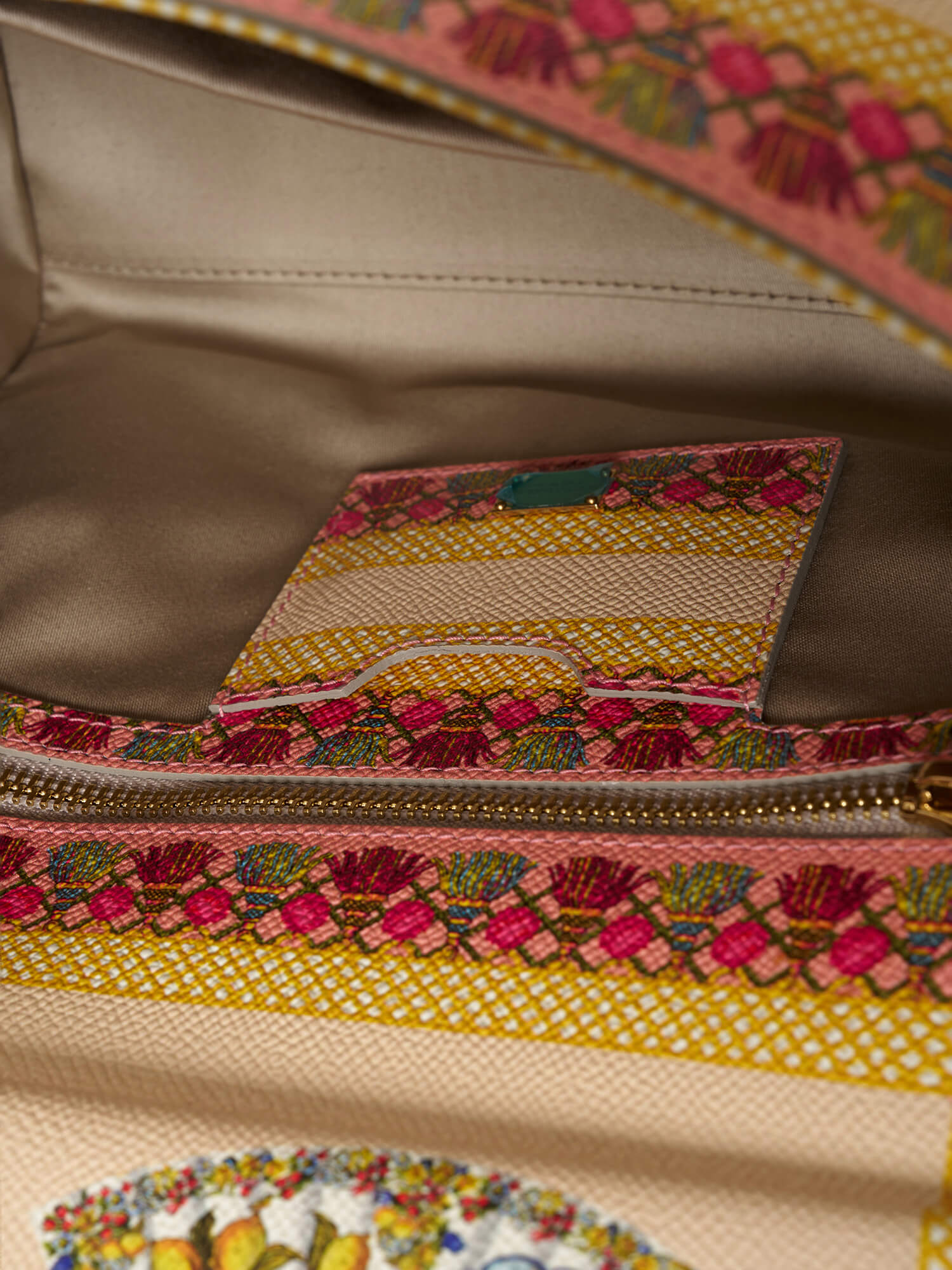 Dolce & Gabbana Zucca Print Shimmer Canvas Mia Large Shoulder Bag