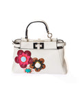 Fendi White Micro Flowerland Peekaboo