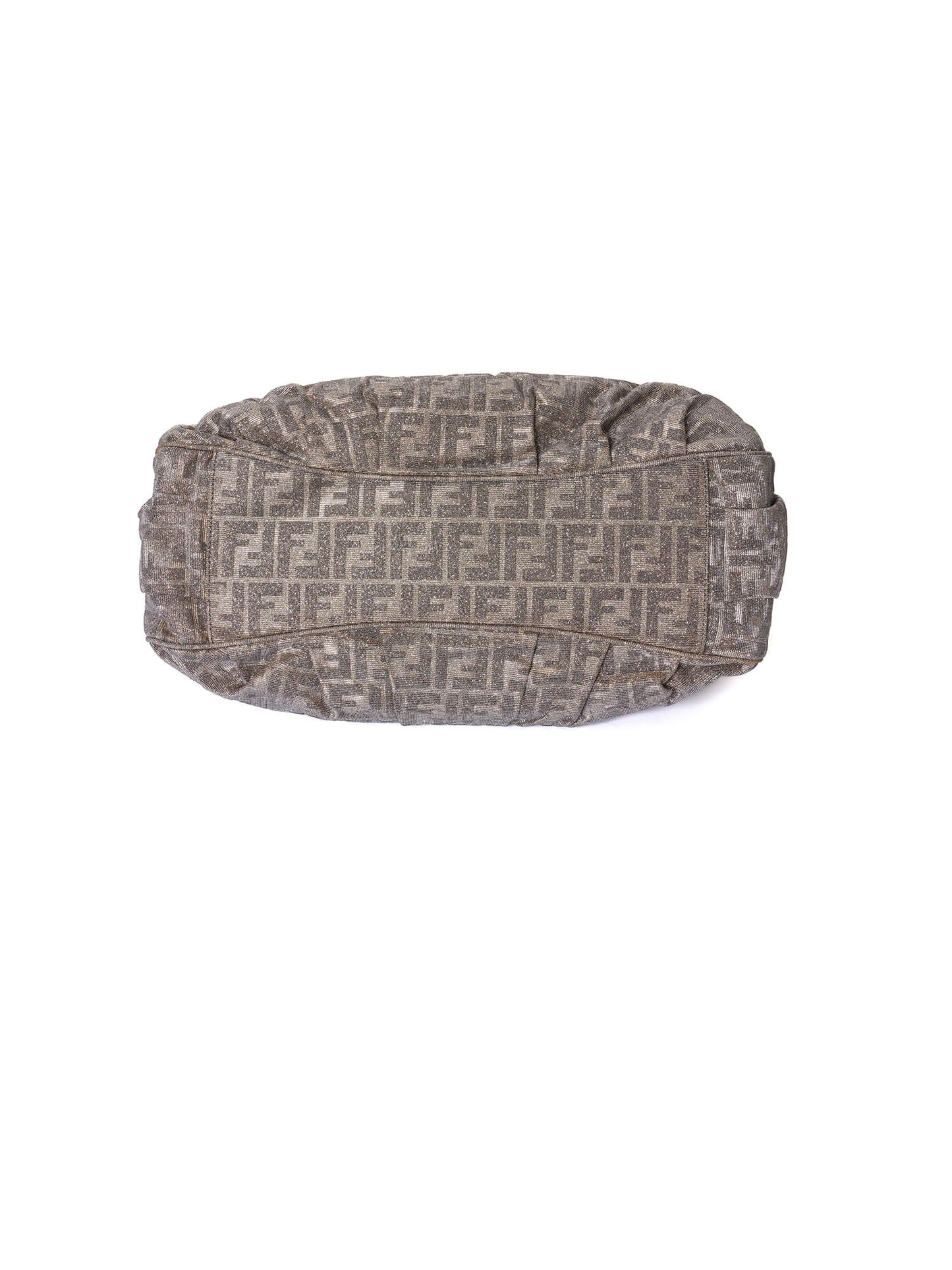 Fendi Gold/Brown Zucca Print Shimmer Canvas Mia Large Shoulder Bag